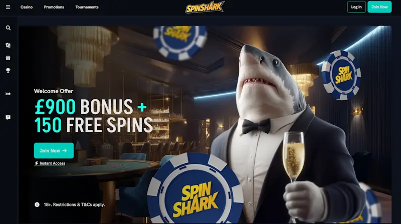 SpinShark: High-Roller-Casino ohne LUGAS – €30.000 Auszahlungslimit und VIP-Programm